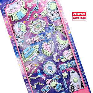 Custom Waterproof Glow in Dark Kids Kawaii Holiady Star <strong>Letter</strong> Phone <strong>Sheet</strong> Printing 3d Puffy <strong>Stickers</strong> - Product Image 6