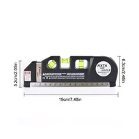 Niveau laser LV03 Pro 3, outil de mesure manuel haute précision, règle noire en ABS, croix droite multifonctionnelle, trépied