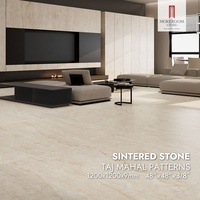 Azulejos de Piso de Piedra Sinterizada de 120x120 cm, Acabado Brillante, Porcelana Esmaltada con Aspecto de Mármol de Lujo, para Paredes Interiores Modernas de Villas y Salas de Estar