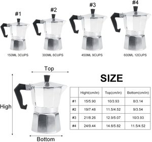 Cafetera Mini <span class=keywords><strong>cafetière</strong></span> à <span class=keywords><strong>induction</strong></span> 1/<span class=keywords><strong>2</strong></span>/3/6/9/12 <span class=keywords><strong>tasses</strong></span> <span class=keywords><strong>Cafetière</strong></span> <span class=keywords><strong>italienne</strong></span> en aluminium pour expresso Caffettiera Moka <span class=keywords><strong>Cafetière</strong></span> - Product Image 2
