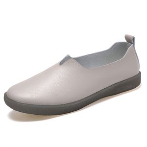 Chaussures plates pour femmes en cuir de vachette de haute qualité, style mocassins à enfiler, décontractées, pour la marche, modèle 2024, vente en gros, prix abordable - Product Image 3
