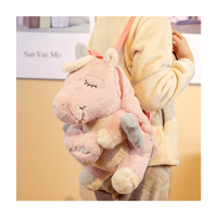 Sac à dos enfant licorne Kawaii personnalisé 2025 le plus vendu, en peluche de haute qualité avec doublure en maille, jouets en peluche animaux en peluche