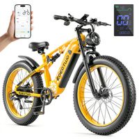 Vélo de montagne tout-terrain EOEOTWO pour adultes, 48V 15Ah/17.5Ah, pneus larges de 26 pouces, cadre en aluminium, moteur sur moyeu avant, plus de 60 miles d'autonomie