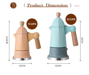 Cafetera Exprés de Calidad Prémium con Logo Personalizado de Aleación de Aluminio Tipo <span class=keywords><strong>Moka</strong></span> para 3 Tazas - Product Image 2