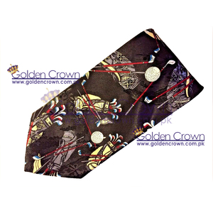 Renaissance Hommes Golf Print Cravate Cravate Clubs De Golf Sacs Balles | Sports Club Ties Fournisseur - Product Image 2