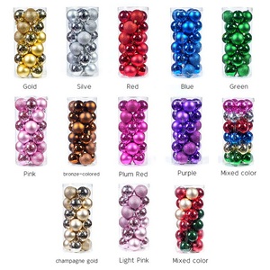 Adornos Navideños de PVC de 6cm/7cm/8cm, 24 Piezas, Hechos a Mano, Resistentes a los Golpes, Ecológicos, Marca LK, Venta al Por Mayor - Product Image 1