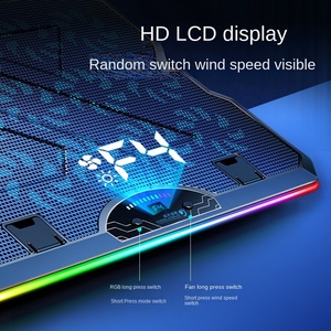 Radiateur pour ordinateur <span class=keywords><strong>portable</strong></span> Kolorful F15 avec écran LCD RVB, contrôle de la vitesse, support E-Sports, maille métallique pour le jeu et la lecture, base de <span class=keywords><strong>refroidissement</strong></span> - Product Image 3