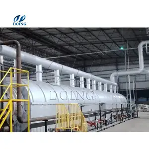 Yakıt yağı Pyrolysis makineleri için 10/12/15 T toplu sürekli tip atık lastik lastik ısıl bozunum tesisi lastik plastik yapmak