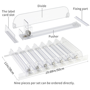 Adjustable Width Supermarket Shelf <strong>Pusher</strong>-7 Pieces Per Set - Product Image 3