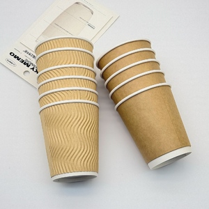 ECOLIFE Double Wall Disposable Coffee Cups Eco-friendly Biodegradable Hot Coffee Paper Cups 8oz 12oz - Product Image 1
