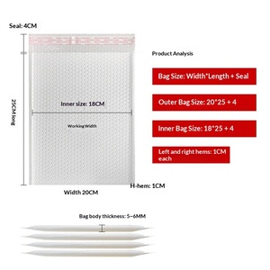 Sobre de Envío Acolchado Ecológico Personalizado, Metálico Plateado, Resistente a Desgarros, para Embalaje de Ropa - Product Image 6