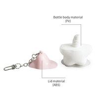 ML PACK Contenant en silicone portable en forme d'étoile avec porte-clés - Mini flacon de voyage rechargeable pour baume à lèvres, crème pour les mains