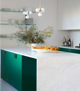 Mueble de Cocina de Mármol con Amplio Espacio de Almacenamiento, Mueble de Cocina con Gabinetes de Cocina Personalizados, Fabricante de Madera Maciza - Product Image 4