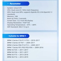 Affichage numérique LCD 12,3'' pour BMW X5 X6 F15 F16 2013-2019, tableau de bord LCD, compteur de vitesse