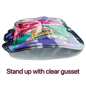 MEDIA 2024 Ready To Ship Popular Thousands Newest Designs White Cherry Holographic Boyz PACK Flowers 3.5G Irregular Mylar Bags