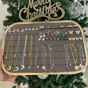 Dylam xinh xắn đồ trang sức thời trang năm mới giáng sinh Xmas Lễ Hội Phụ Nữ Cô Gái 5A Cubic Zirconia Fine cụm hoa Stud Bông tai - Product Image 6