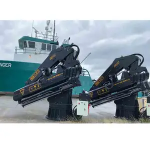 Lifting 10T Uesd Mobile Knuckle Boom Ship Crane for Small Tug Boats