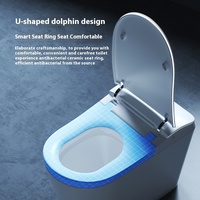 Fournisseur d'usine WC intelligent monobloc avec détection automatique, chasse d'eau siphonique à vortex, siphon en S, télécommande, double chasse d'eau, siège chauffant, céramique