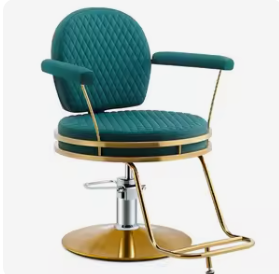 Barbershop <b>Chair</b> for Hairdressing Salons-Simple Design Height-Adjustable <b>Swiveling</b> Genuine Leather - Product Image 6