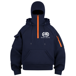 Мужская одежда *<span class=keywords><strong>Ecko</strong></span> Unltd.* Спортивная толстовка с принтом и короткой молнией, осенне-зимняя, уличная мода, повседневный спортивный пуловер с капюшоном - Product Image 4