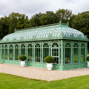 Serre en verre victorienne avec cadre en fer, extension de véranda, kit complet de serre de jardin pour les événements de mariage - Product Image 6