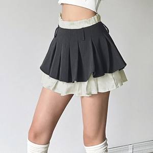 Falda plisada de estilo pijo para mujer, novedad de verano, minifalda con cordón y cordones, Falda corta transpirable con cintura Imperial - Product Image 3