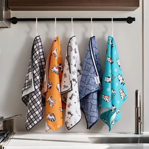 Serviettes en microfibre à motif gaufré EC, torchons <span class=keywords><strong>de</strong></span> sublimation, serviettes <span class=keywords><strong>de</strong></span> nettoyage ménager en gros, chiffons <span class=keywords><strong>de</strong></span> nettoyage <span class=keywords><strong>de</strong></span> vitres - Product Image 3