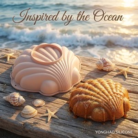 Moule à gâteau en silicone de haute qualité, grande forme de coquille, antiadhésif, résistant à la chaleur, compatible four, écologique, qualité alimentaire, durable, pour la cuisson en gros