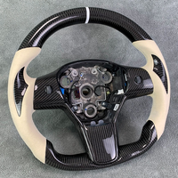 Volant de direction en fibre de carbone de style sportif personnalisé pour Tesla Model 3 Model Y Model S X