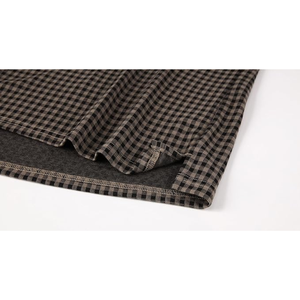 Men's Retro <b>Checked</b> Polo <b>Shirt</b> Soft Knit Fabric Stylish Casual <b>Short</b> <b>Sleeve</b> Polo - Product Image 4