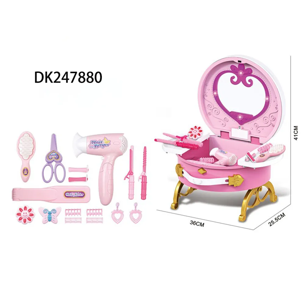 Dressing Table Toy Cosmetics Set Beauty Toys Kids Makeup Kit Make Up Toys For Girl W/Light And Music