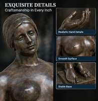 Sculpture figurative tridimensionnelle en bronze BSA, statue d'art en métal représentant une femme pour la décoration de galeries d'art et de villas
