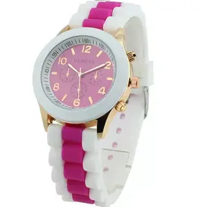 New design 12 colors Ladies Watch Classic Geneva Silicone Jelly watches for women and men Wrist watch clock