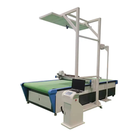 Machine de découpe à couteau oscillant à caméra CCD pour couper les tissus avec des motifs 1615 1625 2030 2040