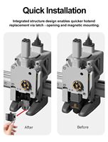 Upgrade Kit Extruder Print Head Printer 3D Bamboo Lab A1 Mini 0.4mm 0.2MM, Nozzle Baja Keras Pengganti Cepat Tahan Suhu Tinggi