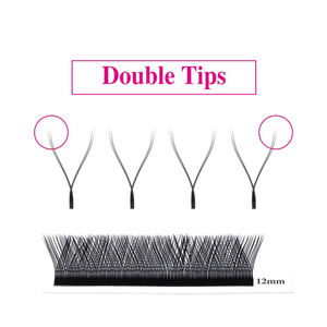 Faux <span class=keywords><strong>cils</strong></span> naturels longs en vison synthétique en forme de YY, options de courbure 3D LC BC, vegan et sans cruauté animale, pour 0.03C0 0.05D 0.07C - Product Image 4