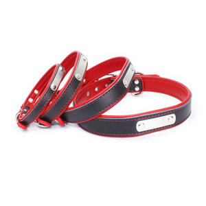 Collar de perro grabable ajustable y duradero de 8 colores con placa de nombre grabada, Collar de perro suave de cuero de dos capas - Product Image 4