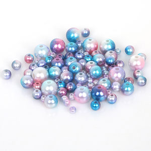 4/6/8/10mm Multi Colors <strong>Plastic</strong> ABS Loose Pearl Round <strong>Beads</strong> for DIY Jewelry Scrapbook Craft Decoration Making - Product Image 1