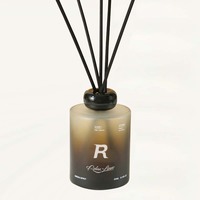 Diffuseur de parfum à roseaux Relaxlines, couleur personnalisée, aromathérapie, avec boîte cadeau, luxe, flacon rond en verre de 100 ml