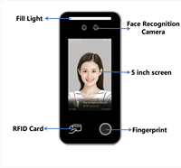 Sistema de Control de Acceso Zento a Precio de Fábrica, Máquina Todo en Uno de 5 Pulgadas con Reconocimiento Facial, Huella Dactilar y Tarjeta para Control de Asistencia Laboral