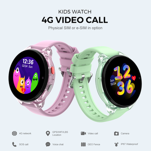 นาฬิกาอัจฉริยะสำหรับเด็ก LT58 4G รองรับวิดีโอคอล GPS WIFI LBS หน้าจอ AMOLED ทรงกลม UWS6130E พร้อมฟังก์ชั่น SOS วิดีโอคอล และโทรด้วยเสียง - Product Image 1