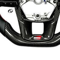 Volant de course sportif personnalisé en fibre de carbone véritable pour Toyota Hilux Revo Fortuner 2011-2018 Innova