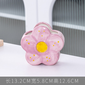 Tulip Flower Ceramic Makeup Brush Storage Bucket Office Pen Holder for <strong>Girls</strong> <strong>Bedroom</strong> Decoration or Desktop Storage <strong>Accessories</strong> - Product Image 6