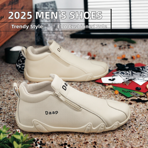 2025 Men's Lace-Up High-Top Casual Work Shoes Fashionable All-Weather Outdoor Mountaineering Winter Collection EVA <b>Insole</b> - Product Image 2