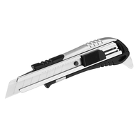 Couteau utilitaire robuste en alliage d'aluminium de 18 mm avec ouvre-boîte