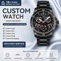 Montre mécanique pour homme en acier inoxydable 304L, directement de l'usine, avec fond transparent, aiguilles lumineuses et résistance à l'eau