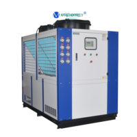 Refroidisseur d'eau pour patinoire, refroidisseur à glycol refroidi par air -15C/-10C, système de refroidissement à contrôle d'eau