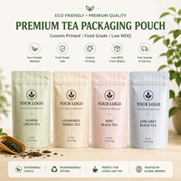 Sachet d'emballage pour poudre de thé Matcha, pochette personnalisée refermable, qualité alimentaire, recyclable, haute barrière, en aluminium, pour thé et café