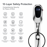 Cargador para Tesla Model 3, Estaciones de Carga para Tesla Model 3 2021, Cargador EV de 7kw, Enchufe de Carga Plugbyd TIPO1 32A
