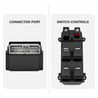 35750SWAK01 35750-SWA-K01 Interrupteur principal de lève-vitre électrique de porte avant gauche compatible avec Honda CR-V 2008-2011